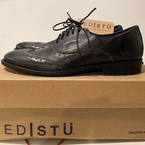BED STU "George" Black Garment Dye Oxfords